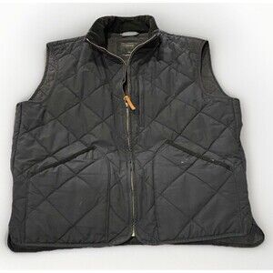 J. Crew Walker Vest Mens Large Full Zip Quilted Puffer Pockets Blue NWOT